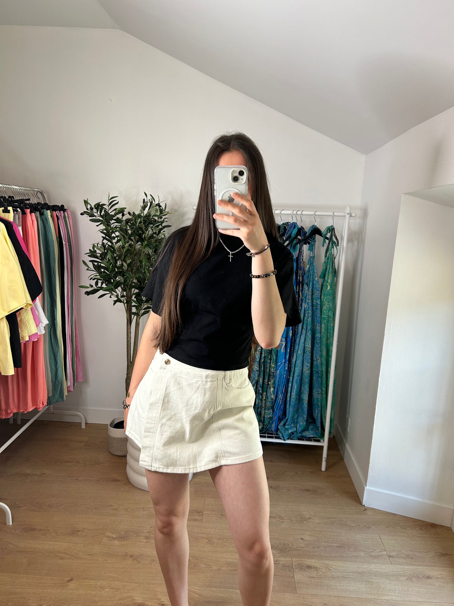Jupe short en jean