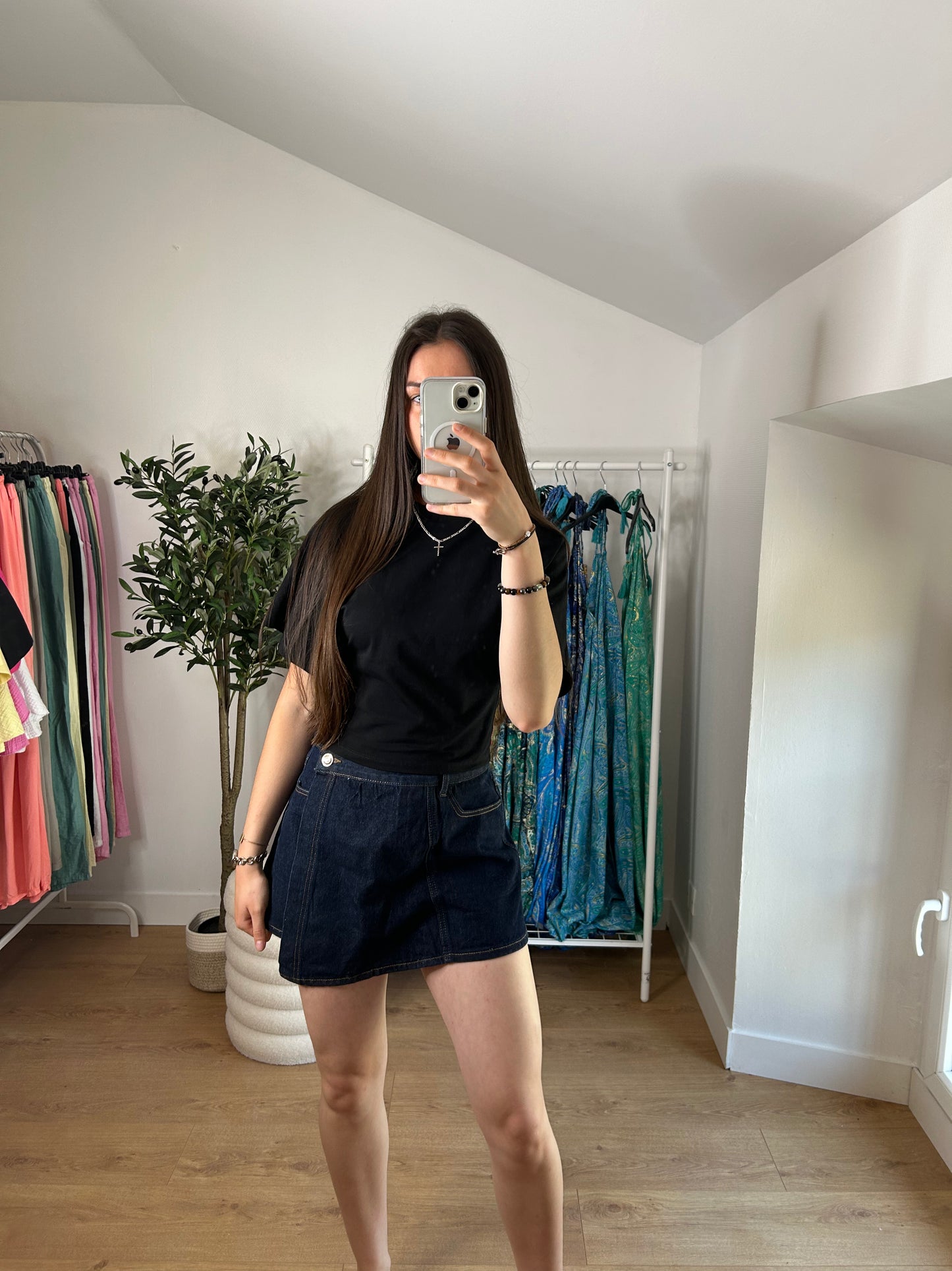 Jupe short en jean