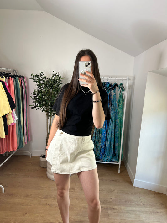 Jupe short en jean