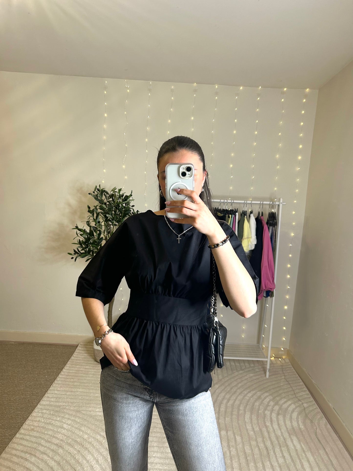 Blouse avec noeud dos nus Zoé